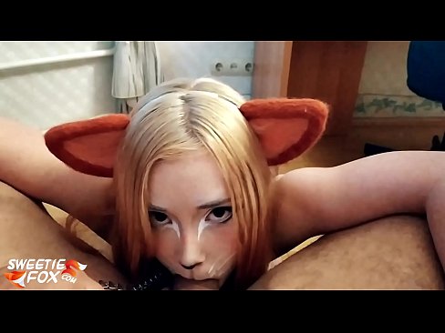 ❤️ Kitsune inomedza mboro uye nekukandira mumuromo make ❤️❌  ❌